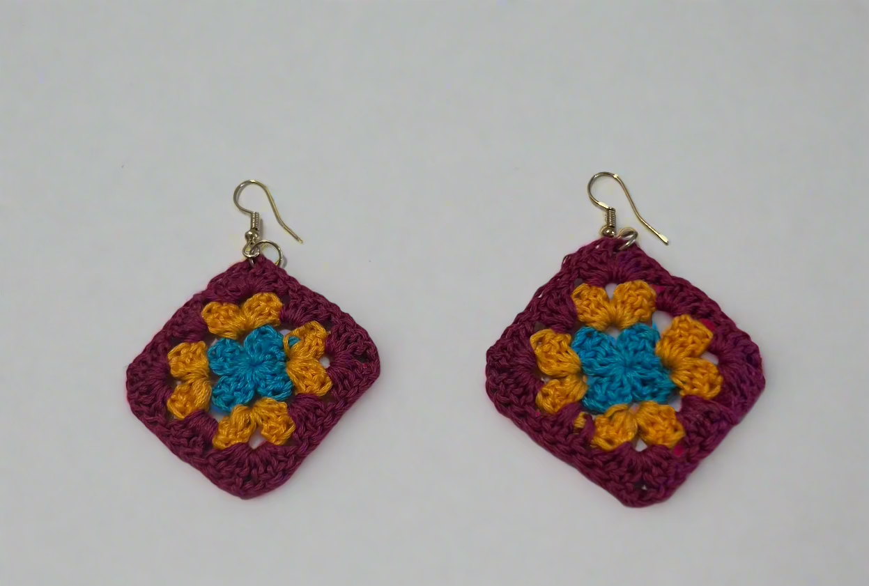Granny Square Earrings